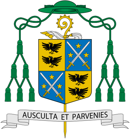 Quelle: Blason Abbé Martin Werlen.svg (von Abaddon1337)., CC BY-SA 4.0, https://commons.wikimedia.org/w/index.php?curid=34992923